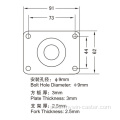 Stainless 5 Inch 110Kg Rigid PU Caster